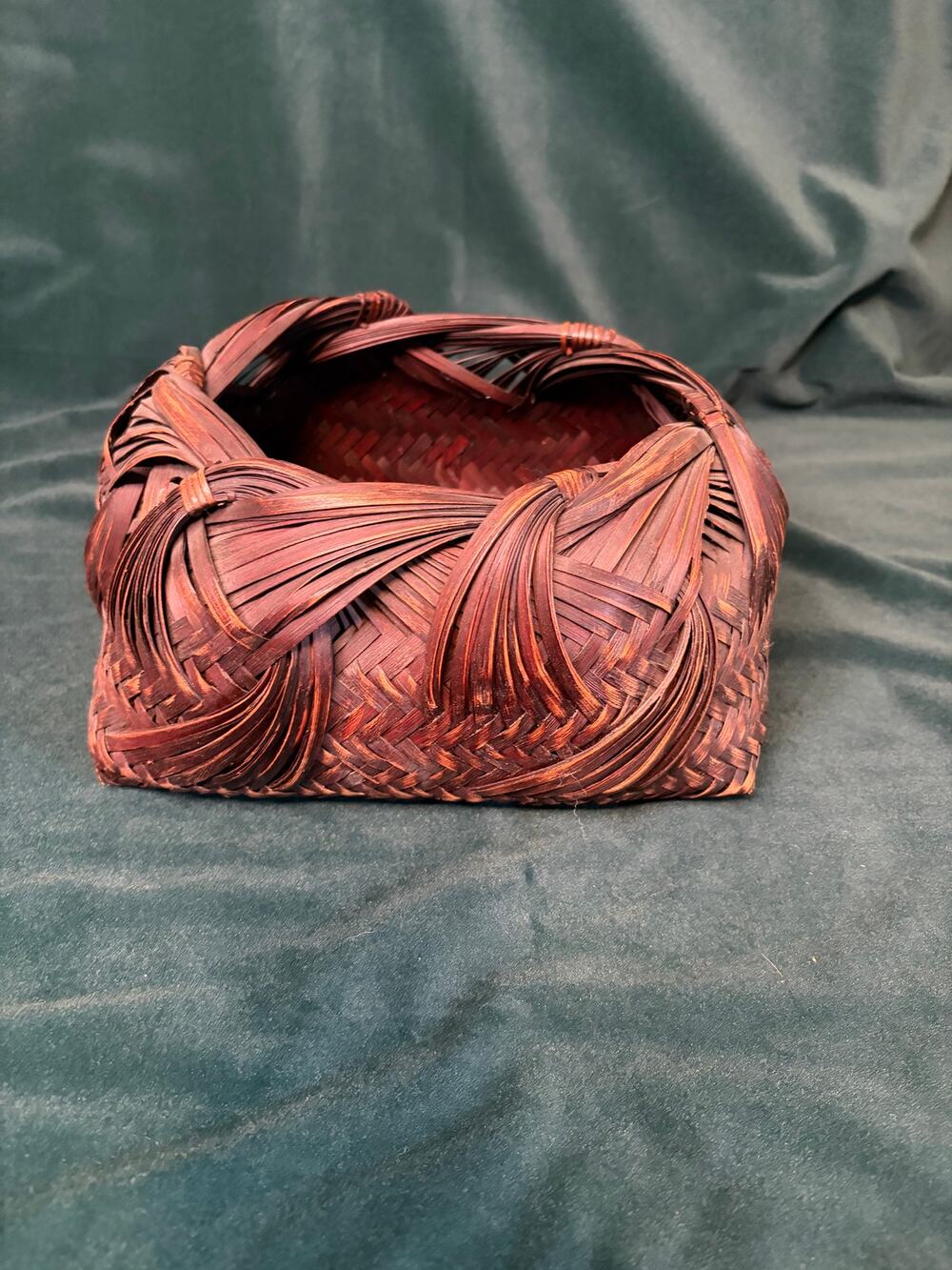 Vintage Hand Woven Japanese Ikebana Bamboo Basket